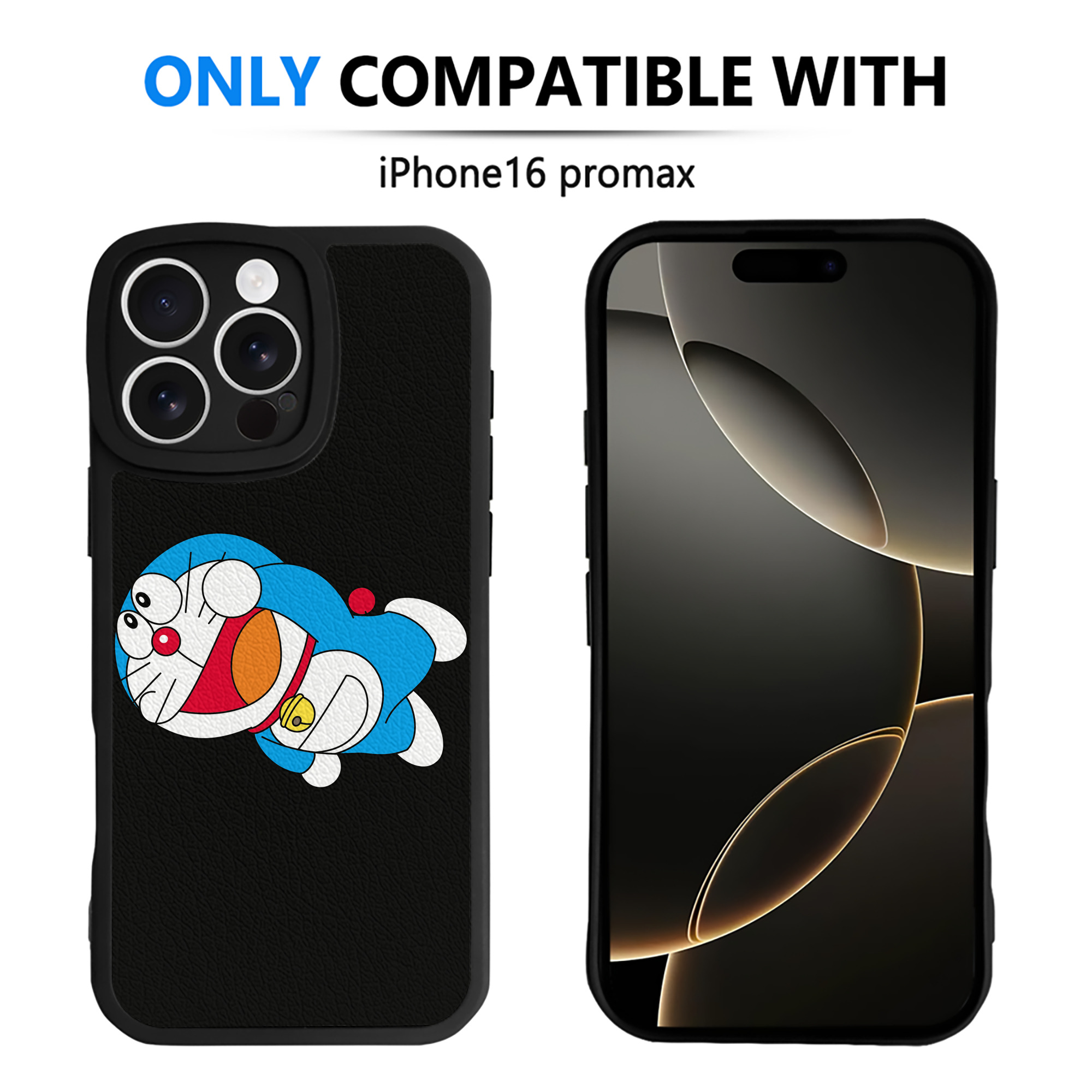 （画像用） ドラえもん Doraemon 【iPhone 16シリーズ対応】シリコンスマホケース（レザー調） 材質：シリコン